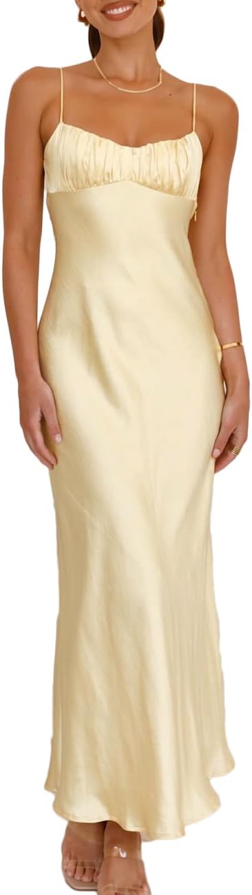Color detail view of backless midi dress