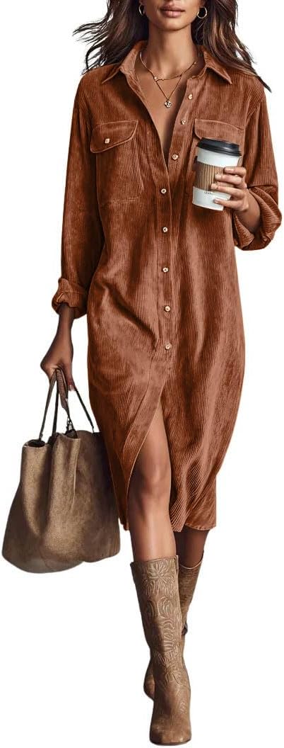 Back view of lapel collar dress