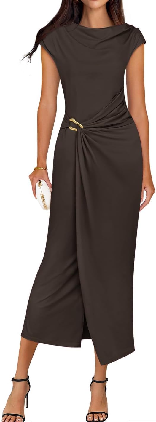 Detail shot of wrap-style waist