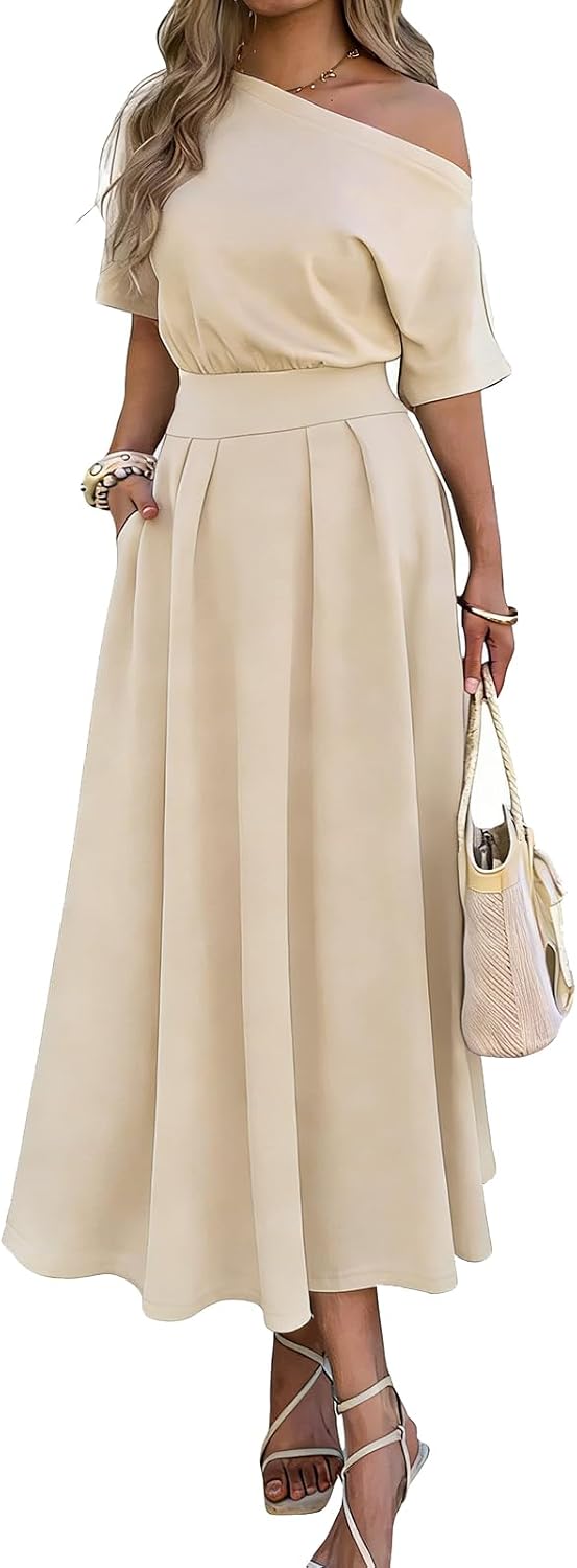 Full-length front view of maxi dress