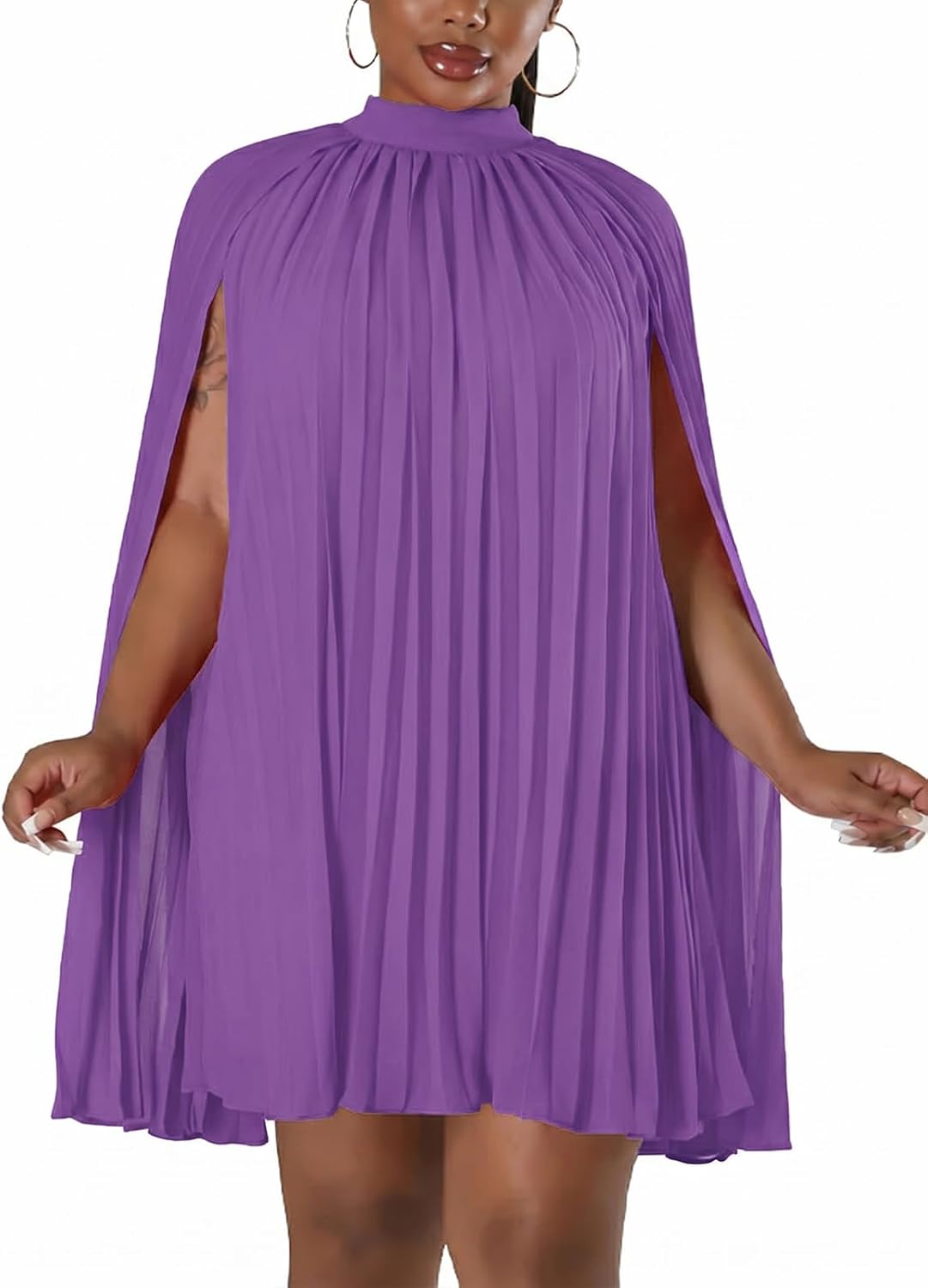 Fabric close-up of pleated mini dress