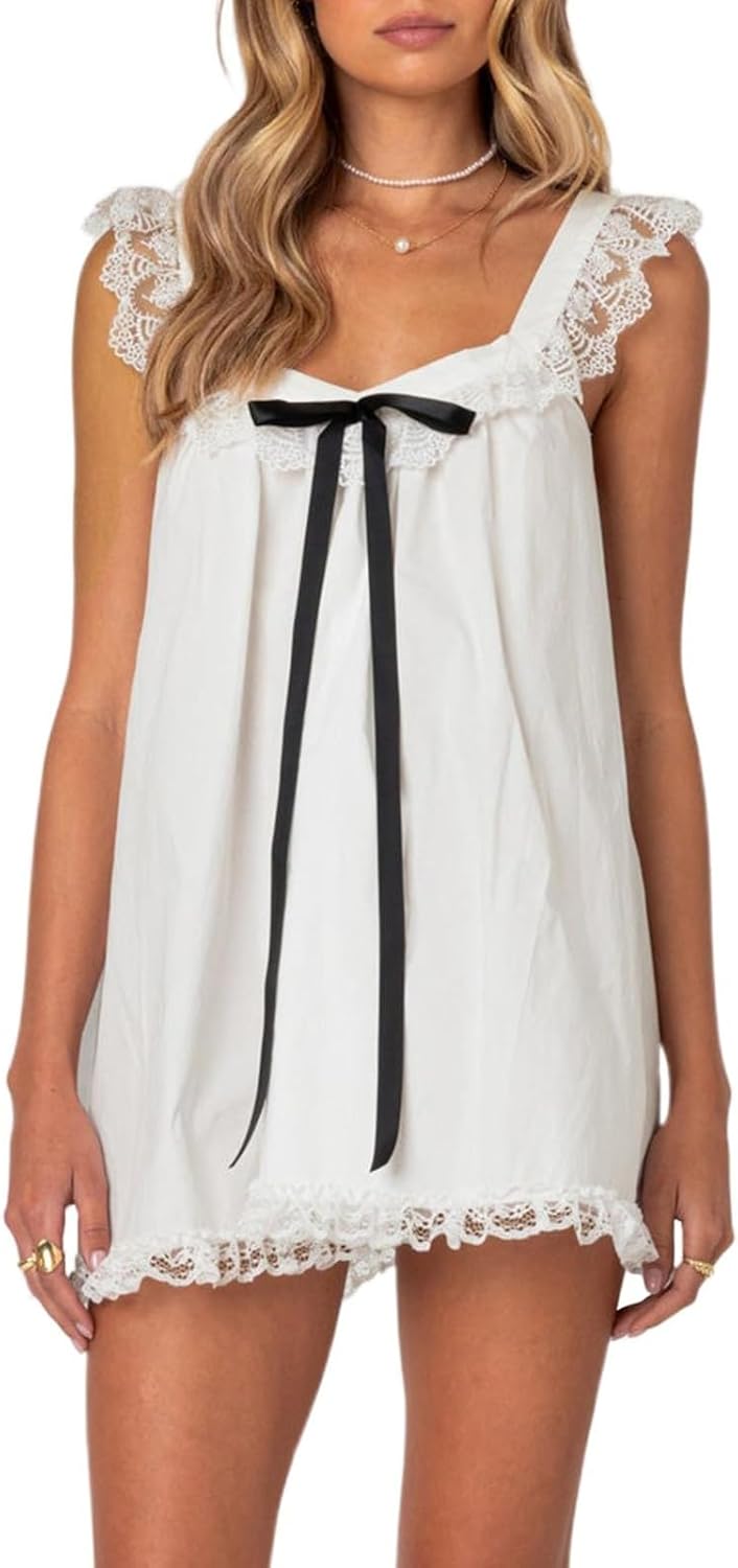 Side view of sleeveless mini dress