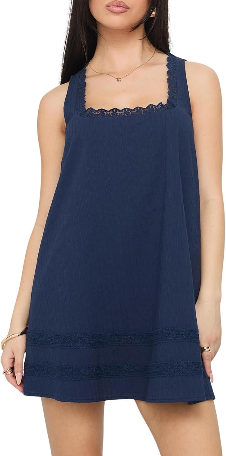 Color detail view of babydoll dress