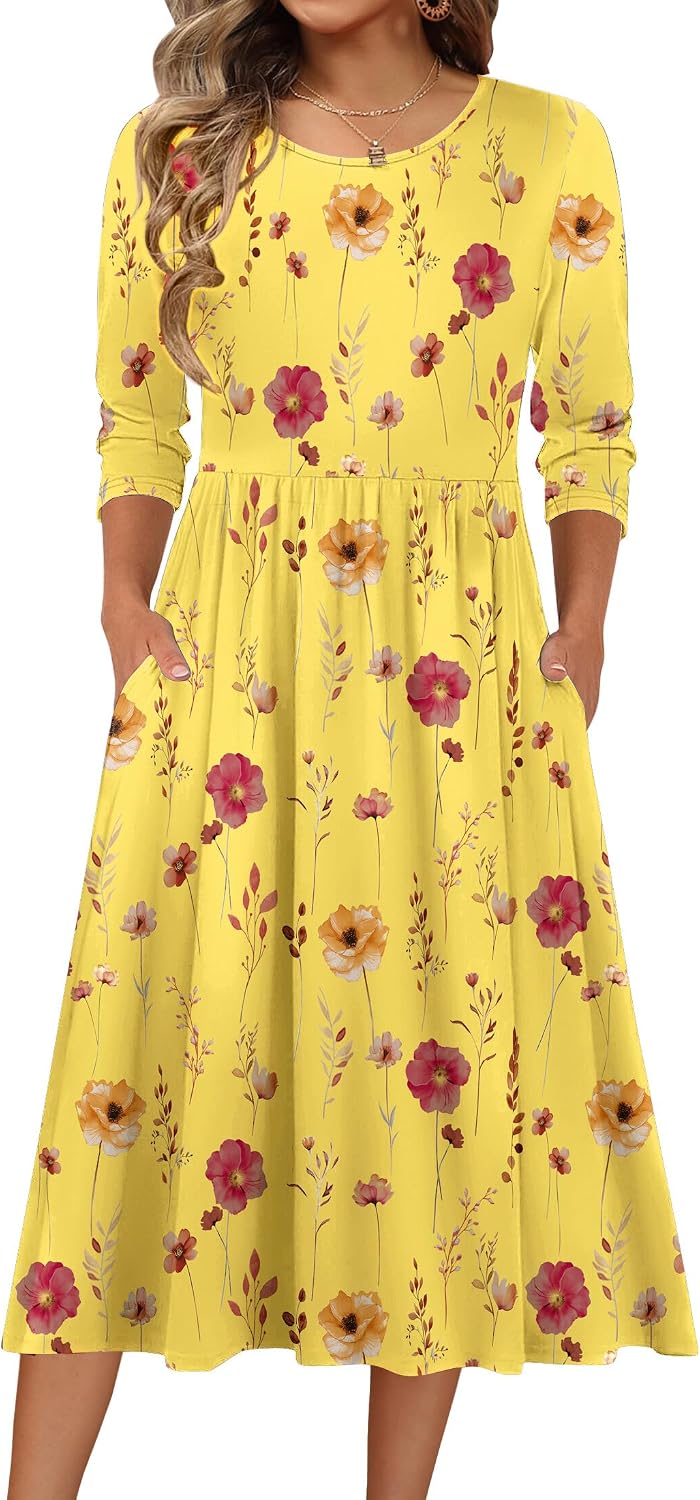 Color and print detail view of dress