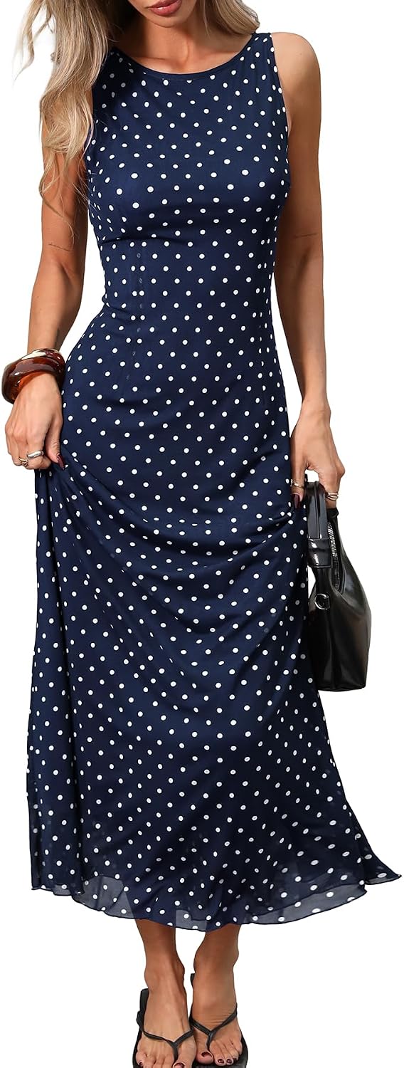 Side view of fitted maxi dress