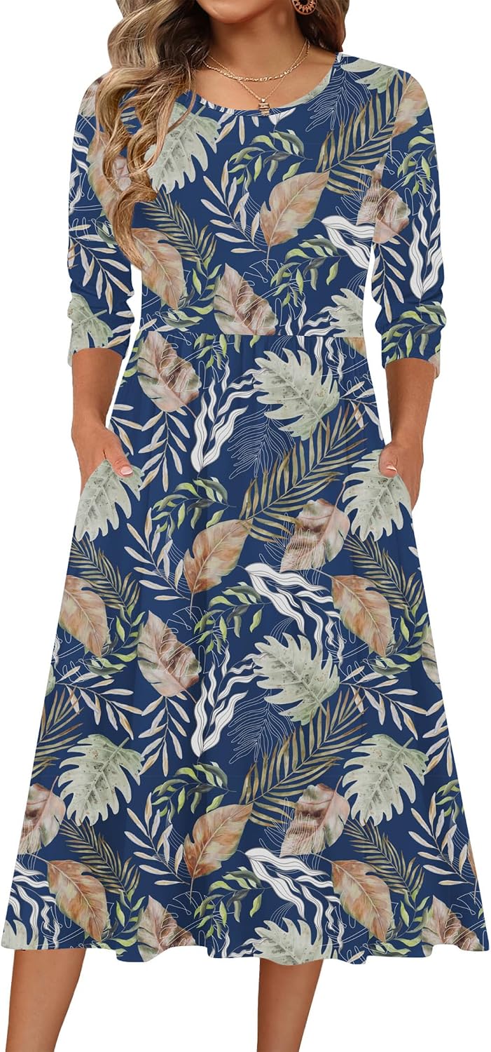 Model wearing A-line pocket dress